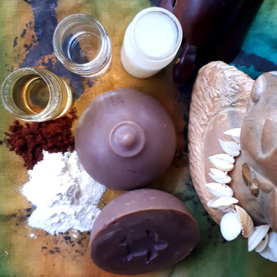 Ingrédients savon manioc - Cacao - Sapo Sapo